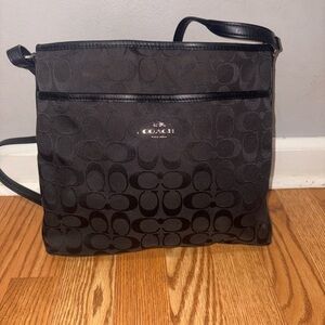 Coach Black Signature Messenger Bag